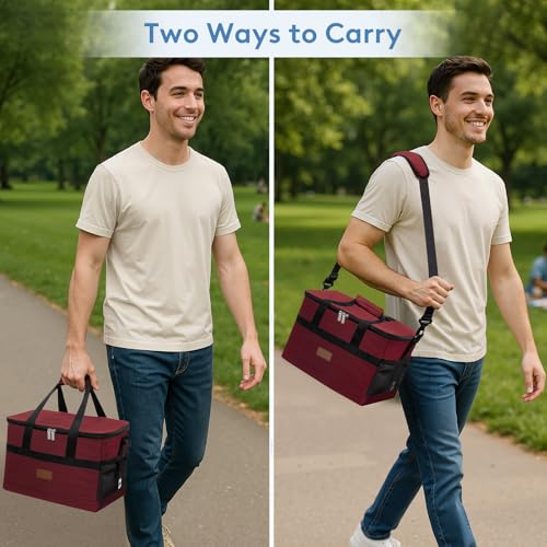 Cooler Bag 30 Cans Collapsible and Insulated Large Lunch Bag Leakproof Soft Cooler Portable for Camping