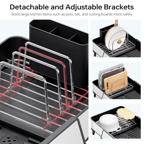 Large Expandable Dish Drying Rack for Kitchen Counter