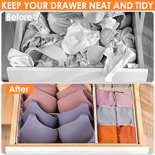 6 Pack Sock Underwear Drawer Organizer Dividers (6 Count)