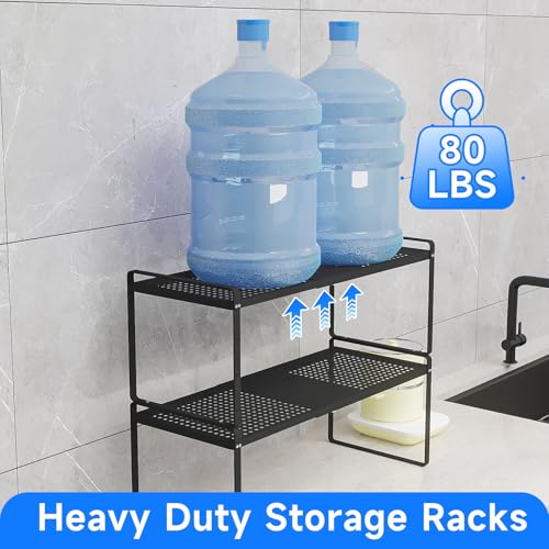 Expandable Kitchen Shelf Organizers (3 Count)