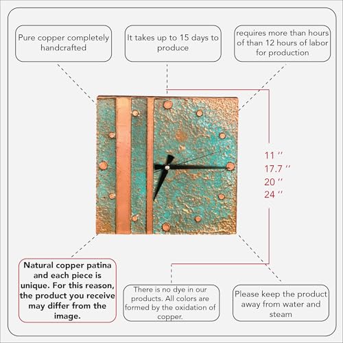 Handmade Copper Wall Clock Artisan Touch in Every Piece