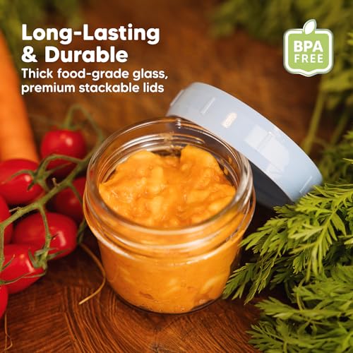 6pk 4oz Glass Baby Food Containers with Lids (6 Count)