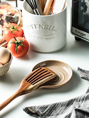 Spoon Holder Porcelain Cooking Spoon Rest for Stove Top