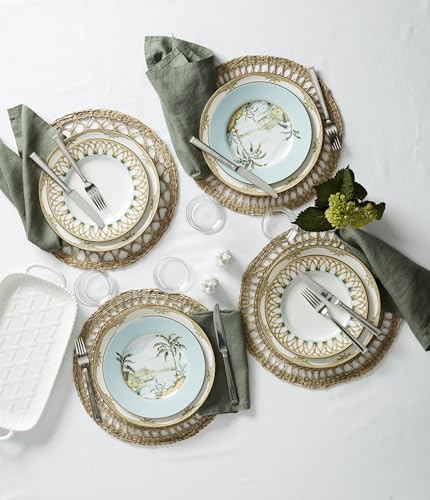 6226625 British Colonial Bamboo Accent Plate