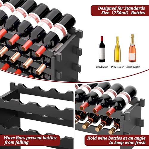 Bamboo Stackable Wine Rack