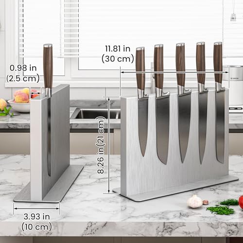 Stainless Steel Magnetic Knife Holder (14 Count)