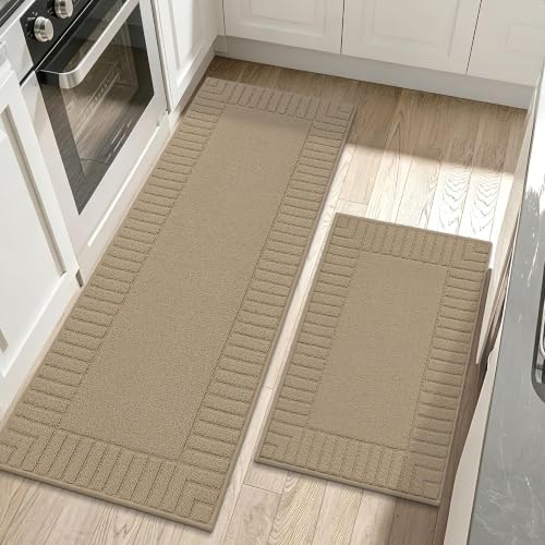 Kitchen Rugs Non Slip Washable 2PCS