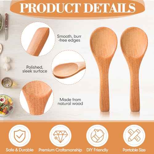 200 Pcs Small Wooden Spoons (200 Count)