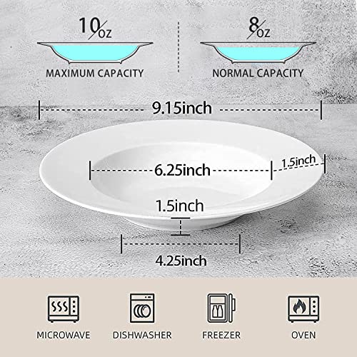 10 Ounce Pasta Bowls Set of 4 (4 Count)
