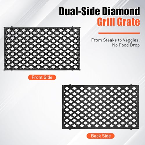 17.5" Dual Sided Diamond Sear Grill Grates for Weber Spirit 200 Series