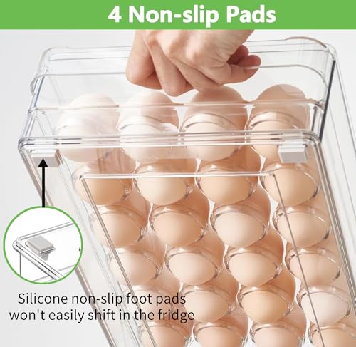 24 Capacity Egg Holder for Refrigerator Organizer Bins