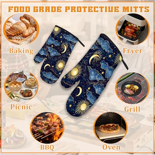 Starry Night Oven Mitts and Pot Holders Set (4 Count)