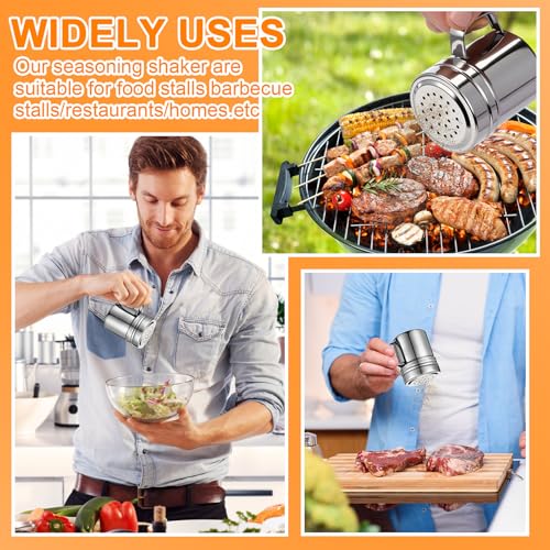 6 Pcs Stainless Steel Salt and Pepper Shakers (6 Count)