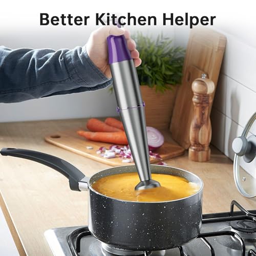 Immersion Blender Handheld 5 in 1 Hand Blender Set 1100W Heavy Duty