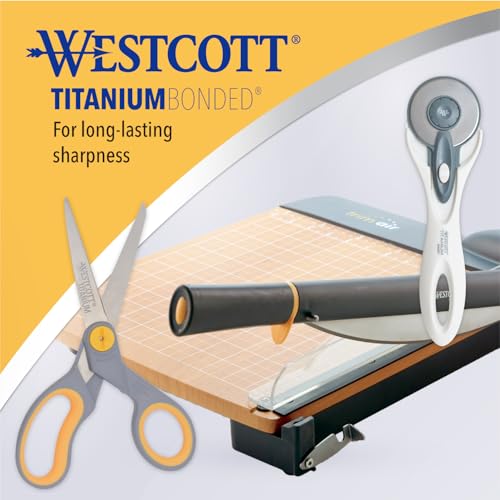 5-Inch Micro-Tip Fabric Scissors with Titanium-Bonded Blades - Craft Scissors for Paper and Fabric, Sewing, and More