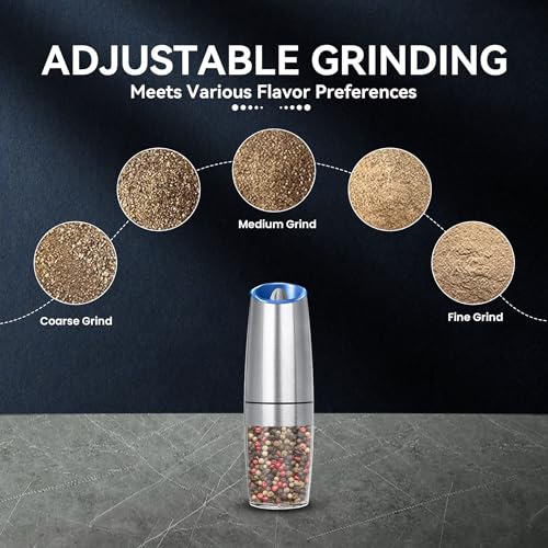 Battery Operated Gravity Salt And Pepper Grinder