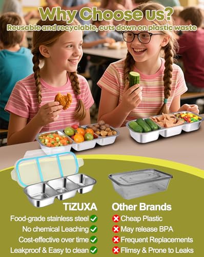 2 Pack Stainless Steel Snack Containers (2 Count)