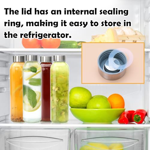 Glass Water Bottle (2 Count)