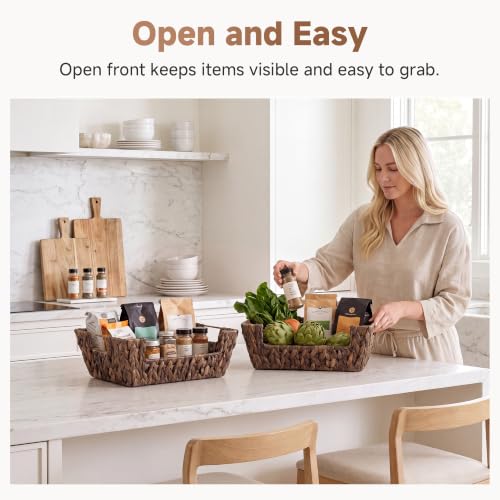 Pantry Baskets for Organizing (2 Count)