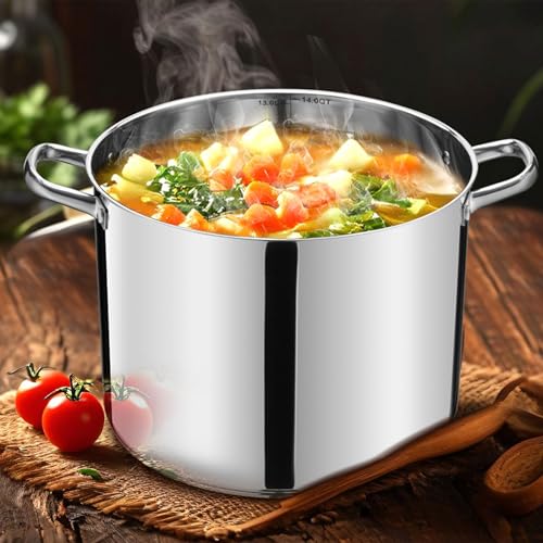 14 QT Stainless Steel Large Stock Pot