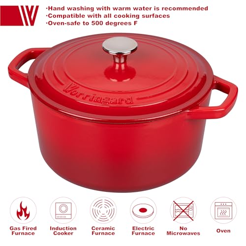 Enameled Cast Iron Dutch Oven Pot with Lid