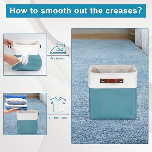 Collapsible Fabric Storage Cubes 11x11 Cube Storage Bins (4 Count)