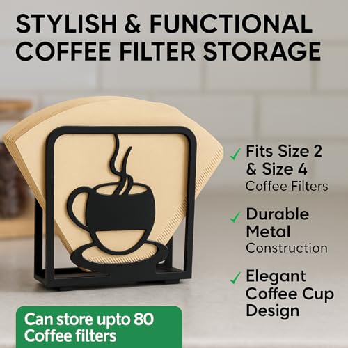 Coffee Cup & Fork Napkin Holder for Table (2 Count)