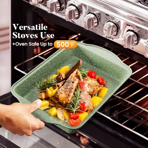 17Pcs Green Induction Cookware Set