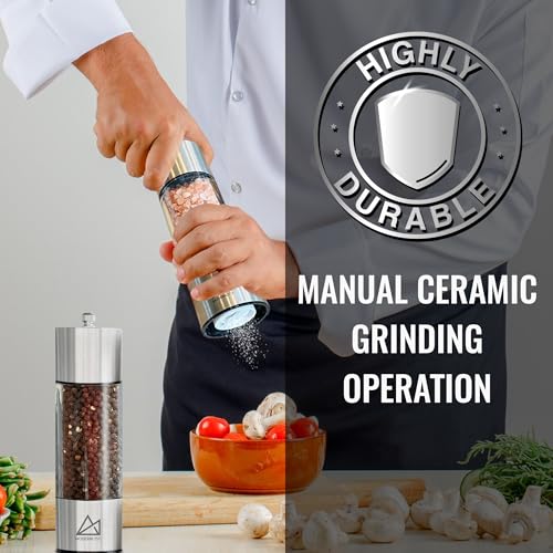 Salt and Pepper Grinder Set Manual 2 Pack (2 Count)