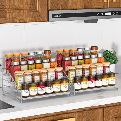 2 Pack Spice Rack Organizer for Cabinet