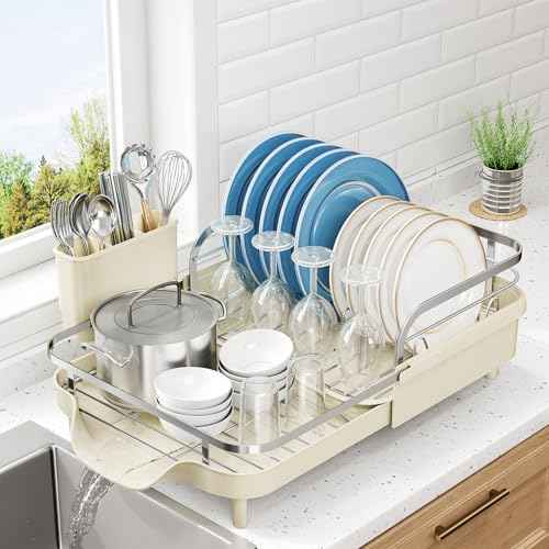 Expandable Dish Drying Rack for Kitchen Counter