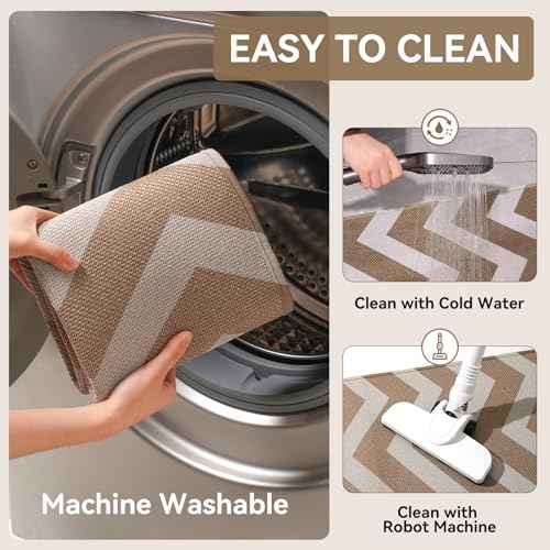 Kitchen Runner Rugs Non Slip Washable (7 Sq Ft)