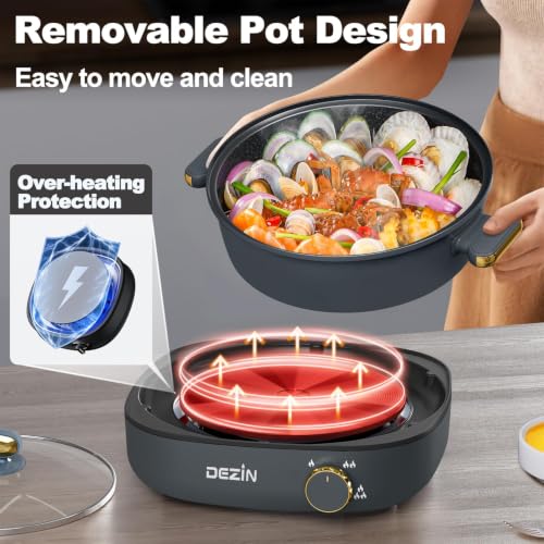 5 QT Electric Shabu Shabu Pot with Removable Pot