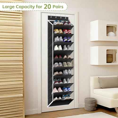 10 Tiers Mesh Over Door Shoe Organizer Storage
