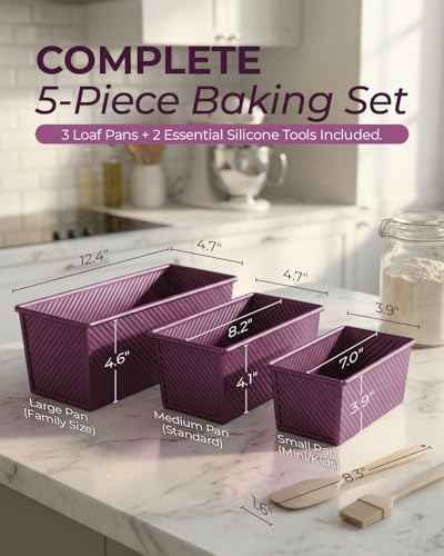 3 Piece Pullman Loaf Pan with Lid (3 Count)