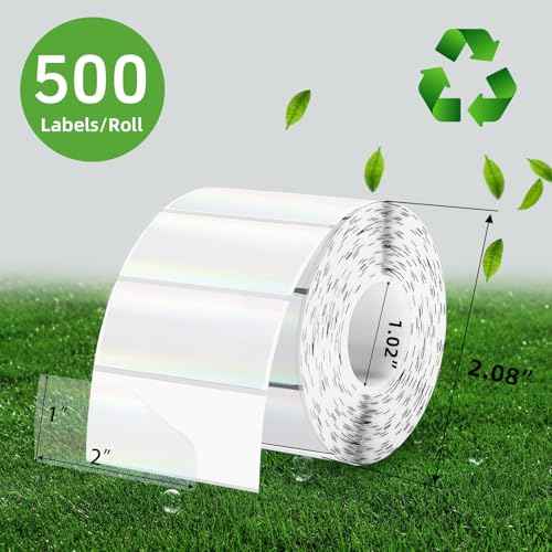 1x2 Inch Transparent Holographic Thermal Labels Stickers