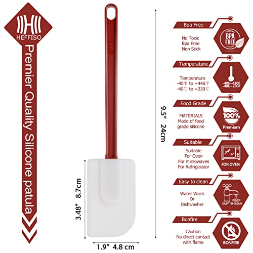 3 PCS Commercial Grade Heat Resistant Silicone Spatulas (3 Count)
