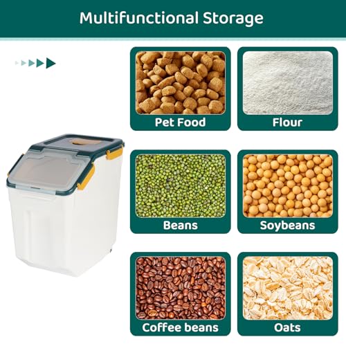 25 Pound Large Food Grade Container for Rice Flour Sugar