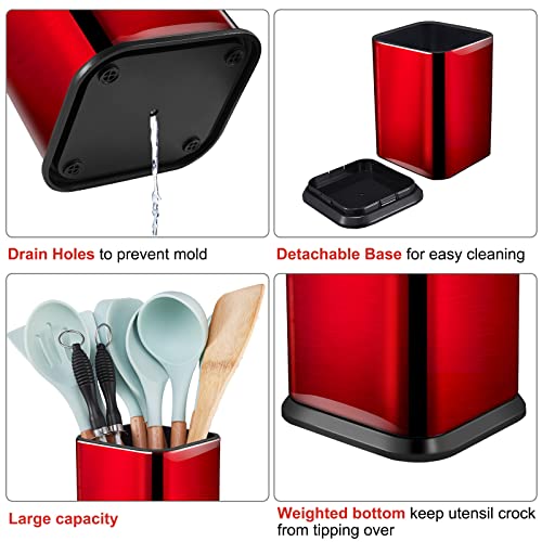 Stainless Steel Kitchen Utensil Holder for Countertop