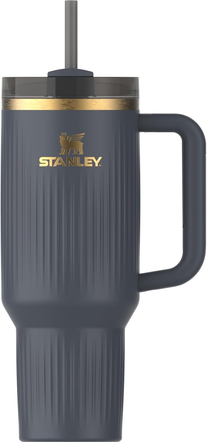 STANLEY Quencher H2.0 Tumbler with Handle and Straw 40 oz | Flowstate 3-Position Lid | Cup Holder Compatible for Travel | Insulated Stainless Steel Cup | BPA-Free | Fluted Twilight