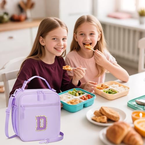 Initial Insulated Lunch Bag for Girls Kids