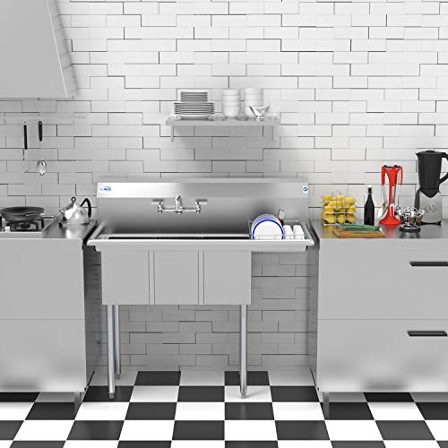 3 Compartment Stainless Steel NSF Commercial Kitchen Sink with Drainboard