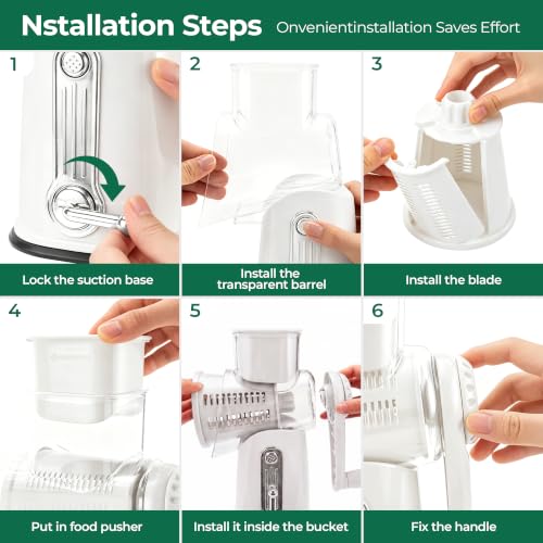 Rotary Cheese Grater 5 Blades