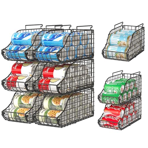 6 Pack Stackable Can Organizer for Pantry Cabinet Food Storage (6 Count)