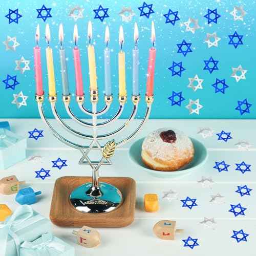 Star of David Glitter Confetti Hanukkah Party Table Decorations