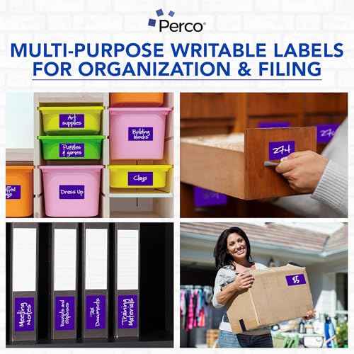 Purple 3x5 Inch Perforated Sticker Labels