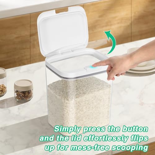 11 Lbs Rice Storage Container 5.8Qt Flour Sugar Containers with Flip