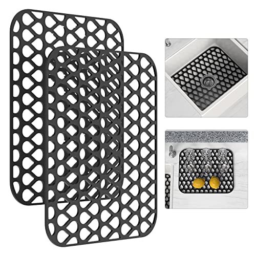 Silicone Sink Mat 2PCS TOOVEM Sink Protectors for Kitchen Sink Mats