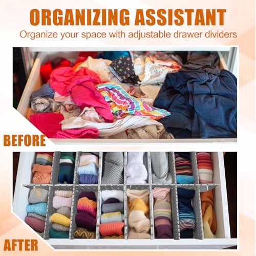 15 Pcs 5.12 Tall Drawer Divider Adjustable Drawer Organizer (15 Count)