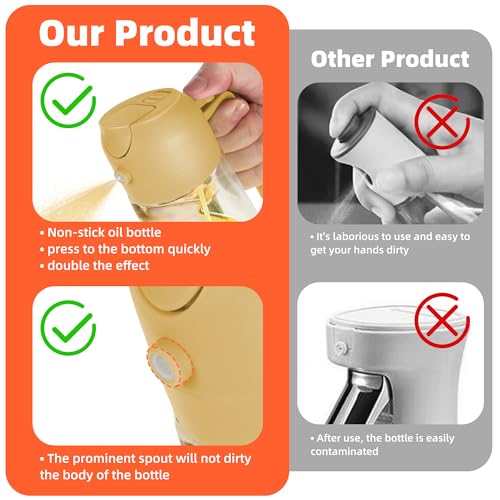 16oz 470ml Glass Olive Oil Sprayer for Cooking